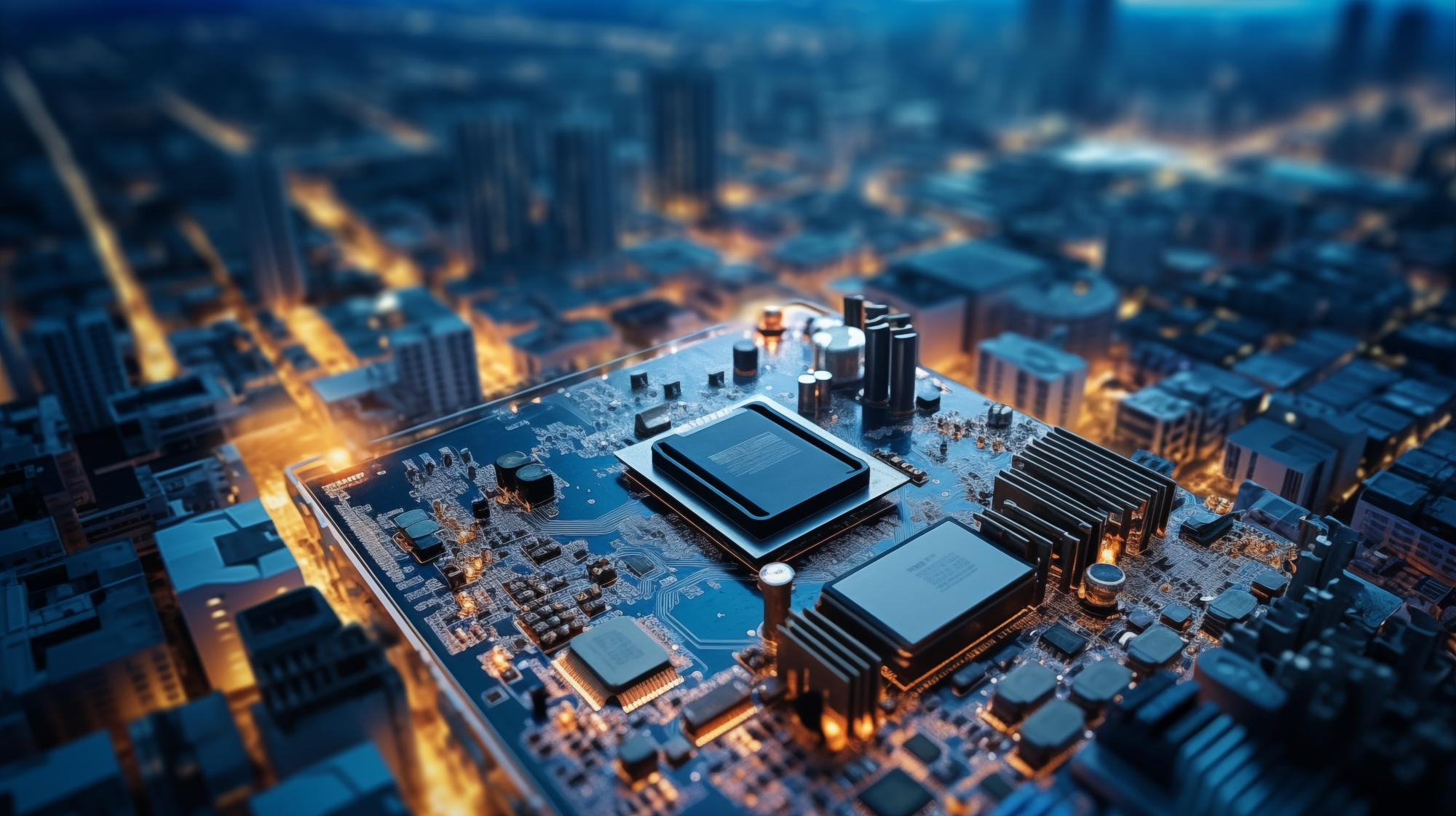 Advanced microprocessor and circuit board powering a connected city